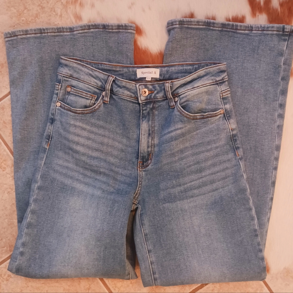 Special A Women's Blue Flare Jeans